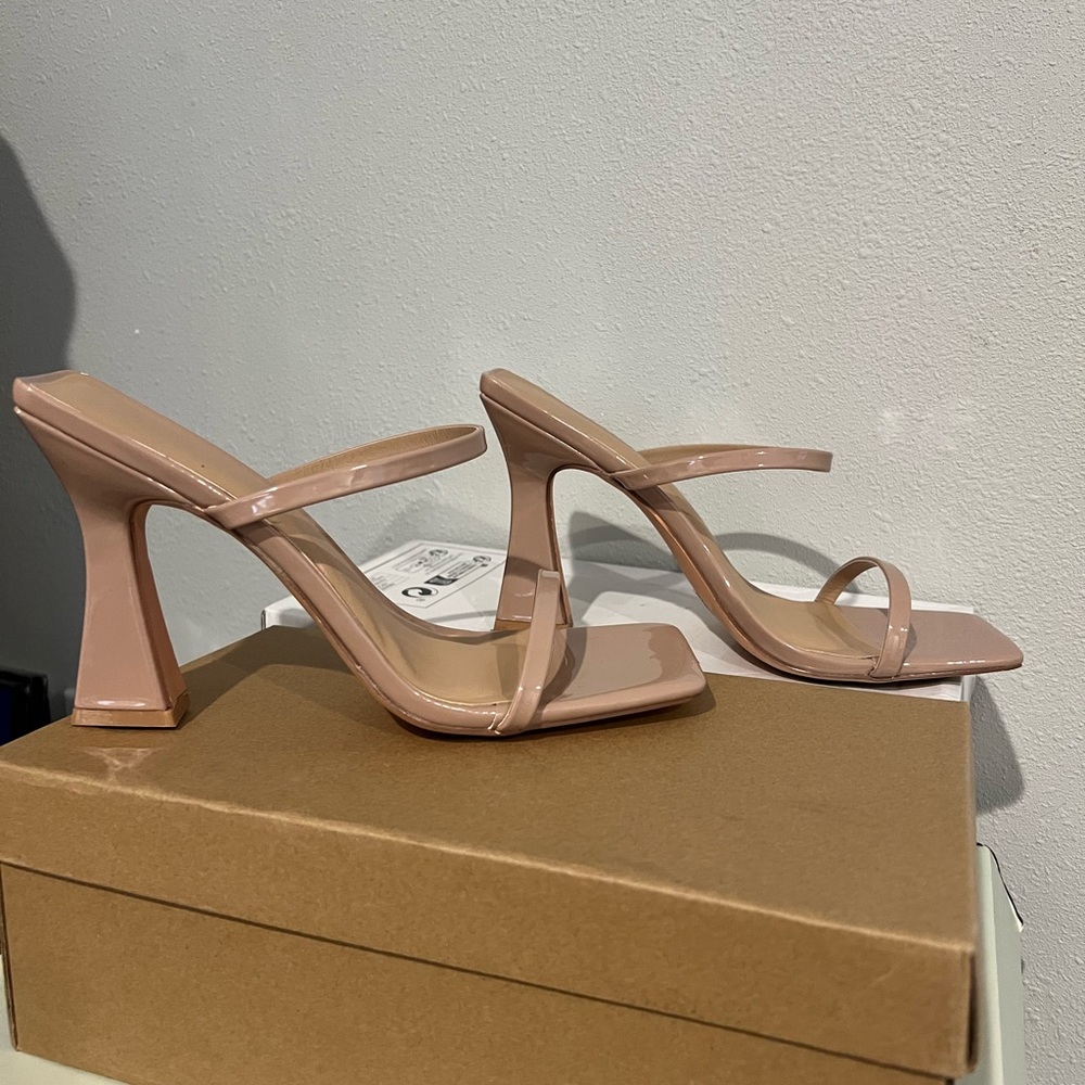 Chic Nude Strappy Heels